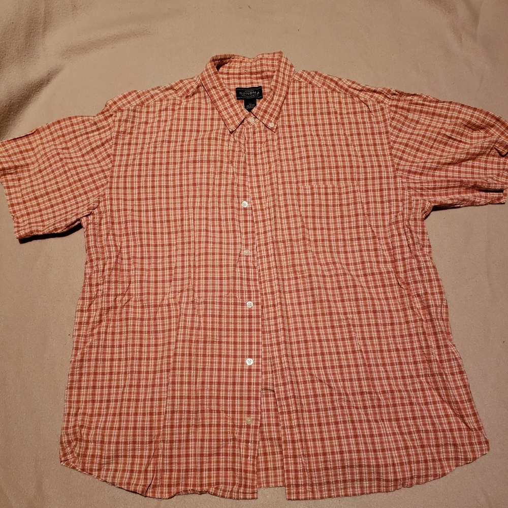 Mens short sleeve button down shirt